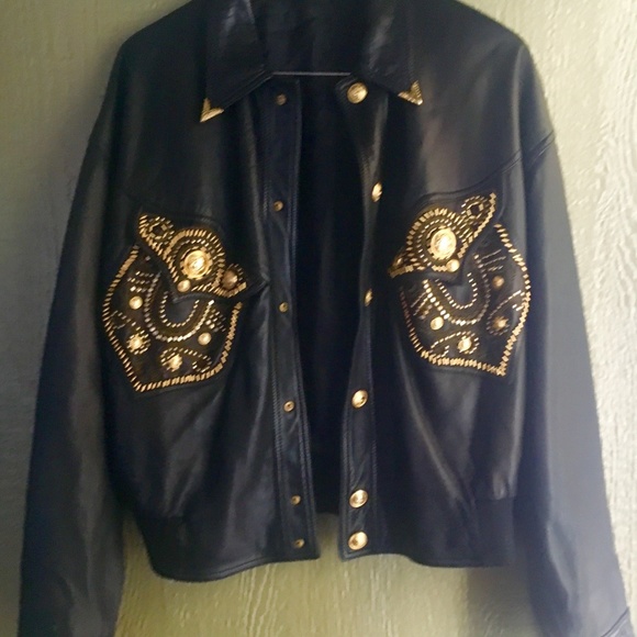1990 Gianni Versace Cropped Leather Jacket - Picture 8 of 8